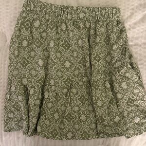 Charming Olive Patterned Kids Skirt size 7